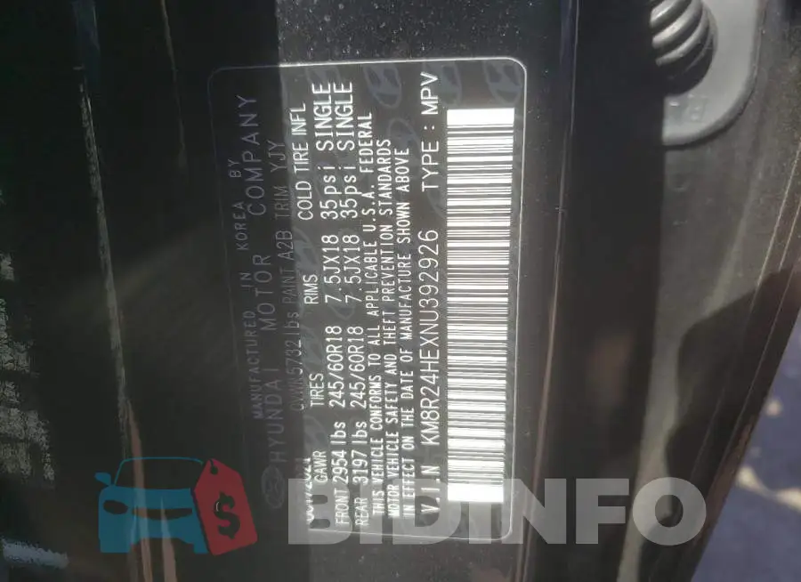 KM8R24HEXNU392926 Photo# 10
