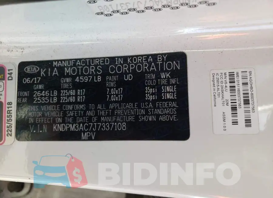 KNDPM3AC7J7337108 Photo# 10