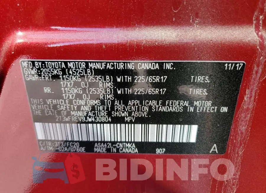 2T3WFREV9JW430804 Photo# 10