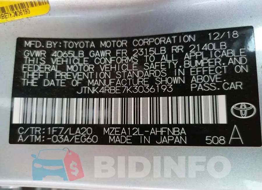 JTNK4RBE7K3036193 Photo# 13