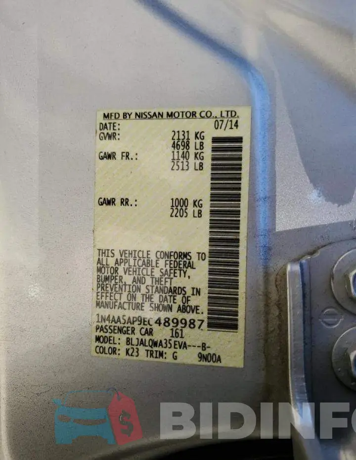 1N4AA5AP9EC489987 Photo# 10
