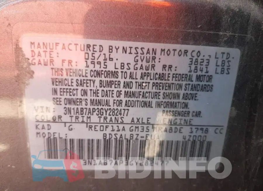 3N1AB7AP3GY282477 Photo# 10