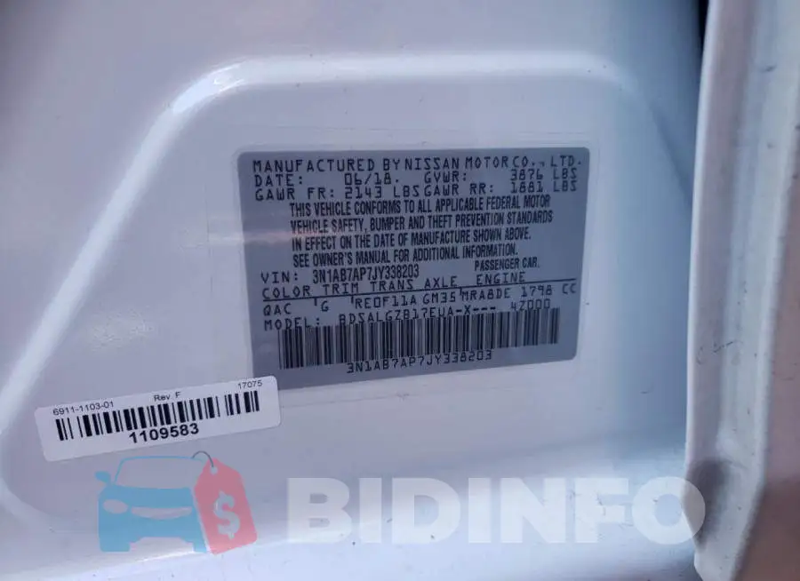 3N1AB7AP7JY338203 Photo# 12