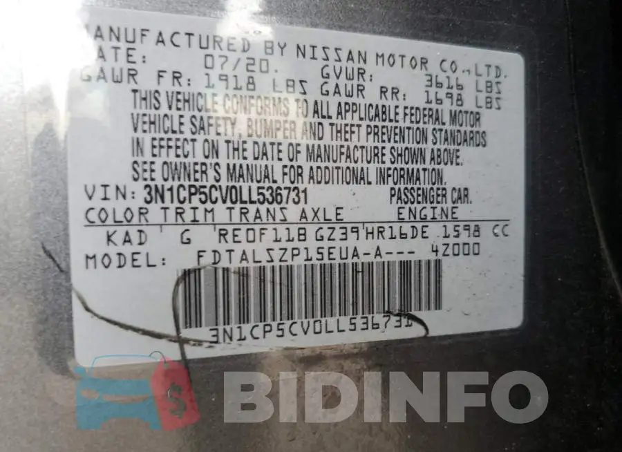 3N1CP5CV0LL536731 Photo# 10