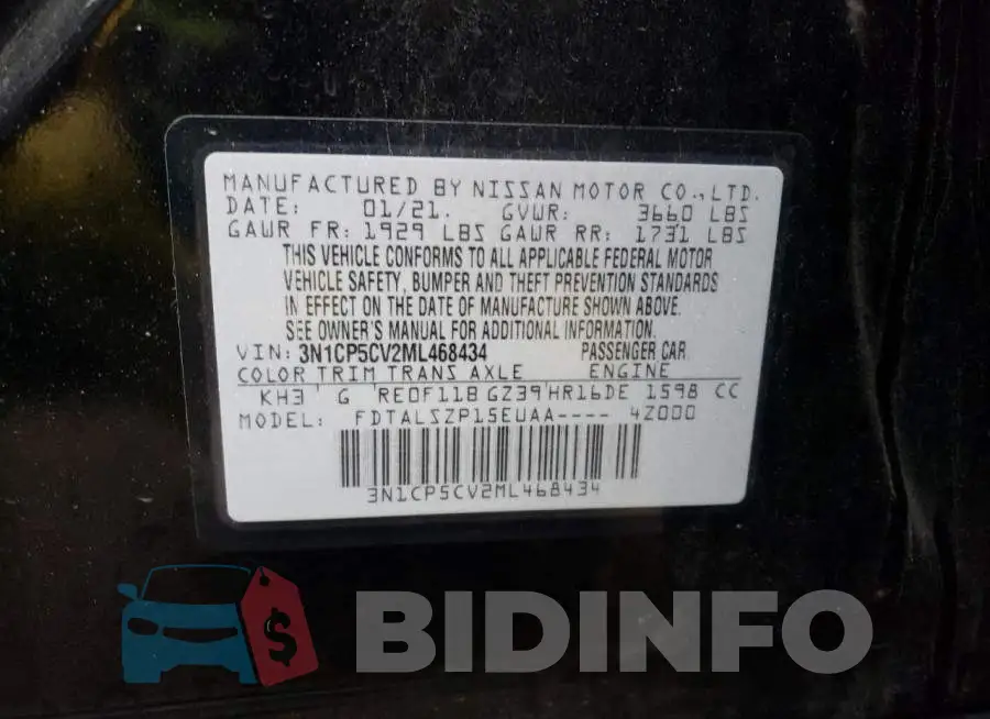 3N1CP5CV2ML468434 Photo# 14