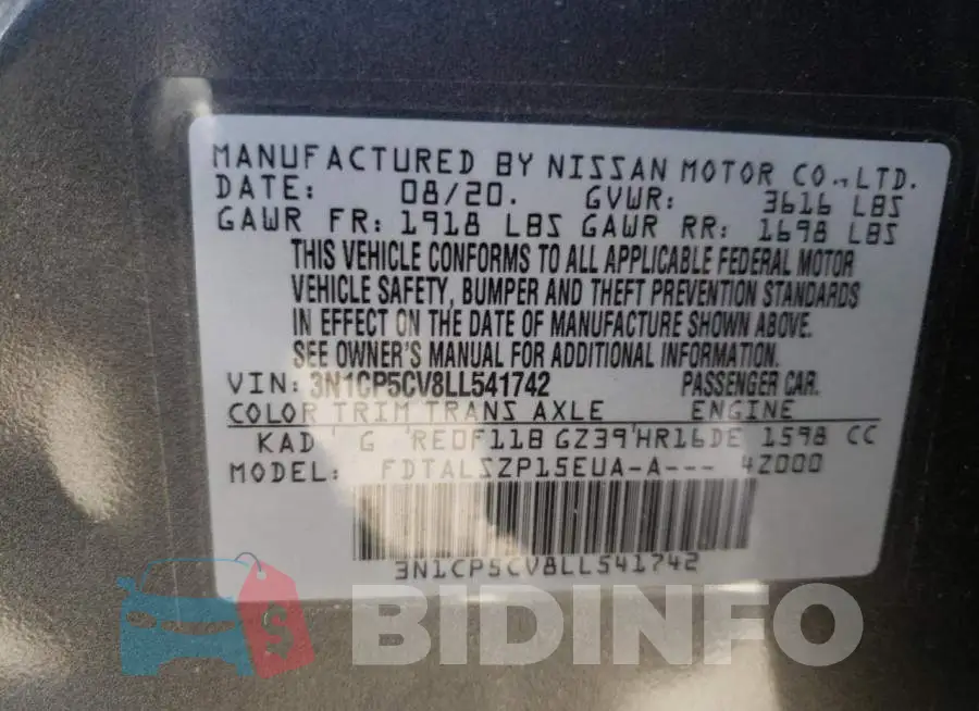 3N1CP5CV8LL541742 Photo# 10