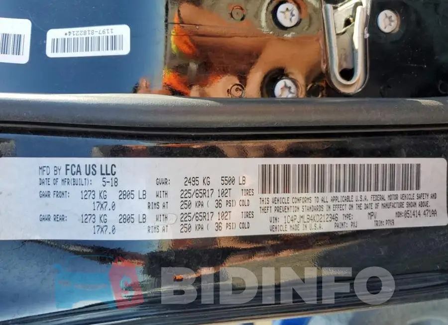 1C4PJMLB4KD212346 Photo# 10