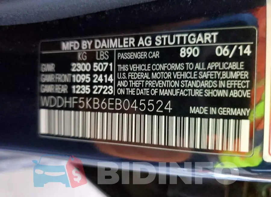 WDDHF5KB6EB045524 Photo# 13