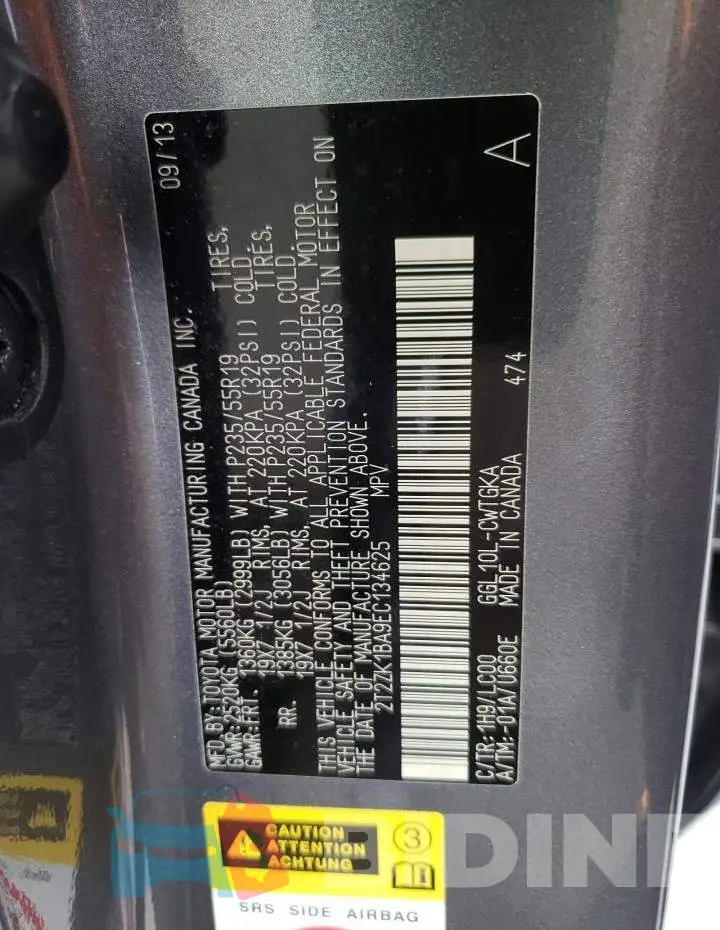 2T2ZK1BA9EC134625 Photo# 10