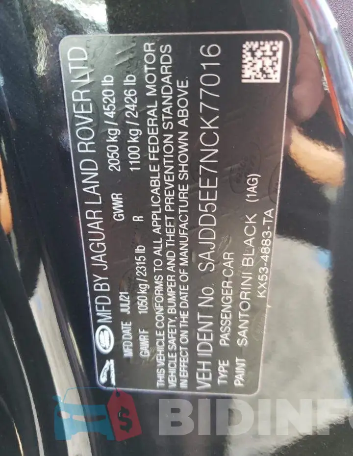 SAJDD5EE7NCK77016 Photo# 10