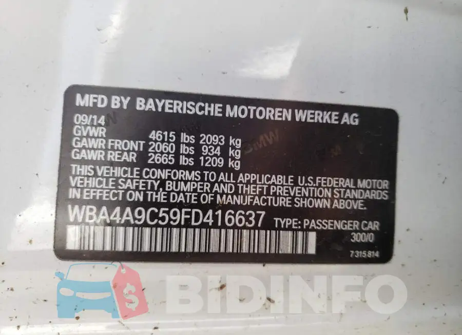 WBA4A9C59FD416637 Photo# 10