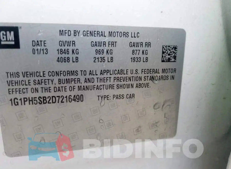 1G1PH5SB2D7216490 Photo# 10