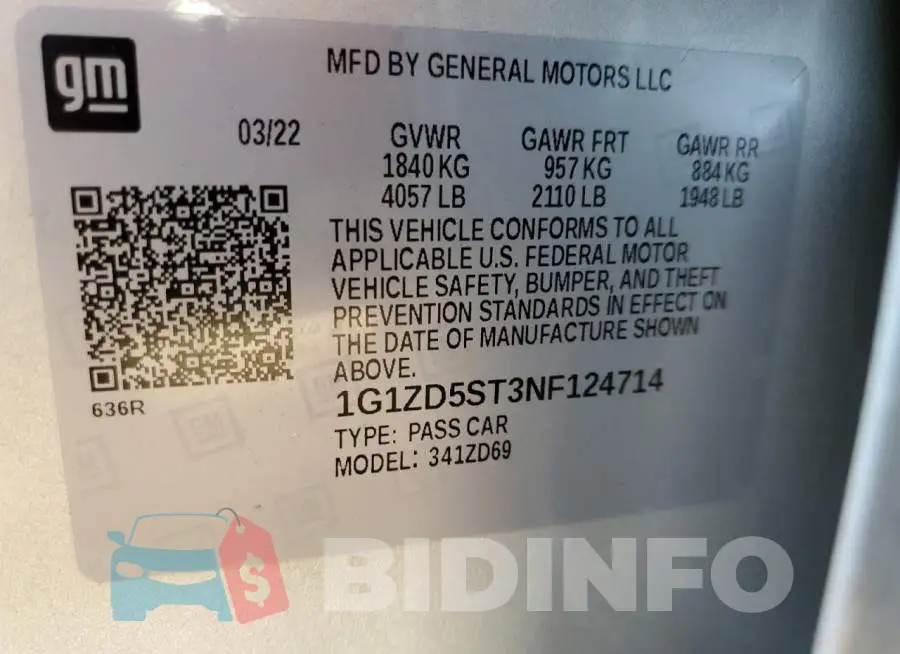 1G1ZD5ST3NF124714 Photo# 10