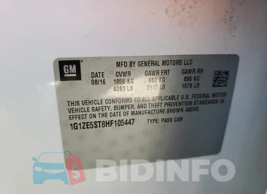 1G1ZE5ST8HF105447 Photo# 10