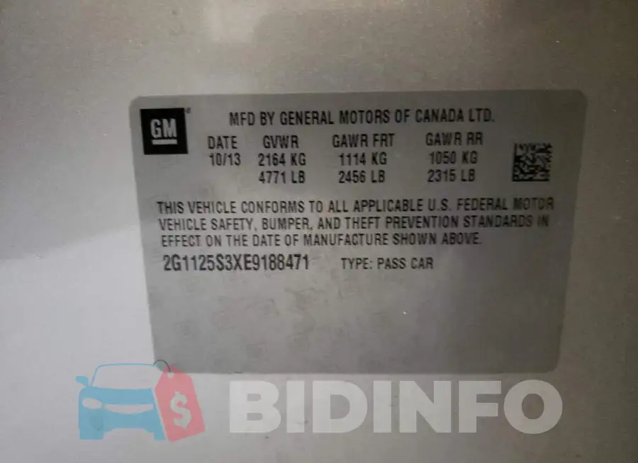 2G1125S3XE9188471 Photo# 10