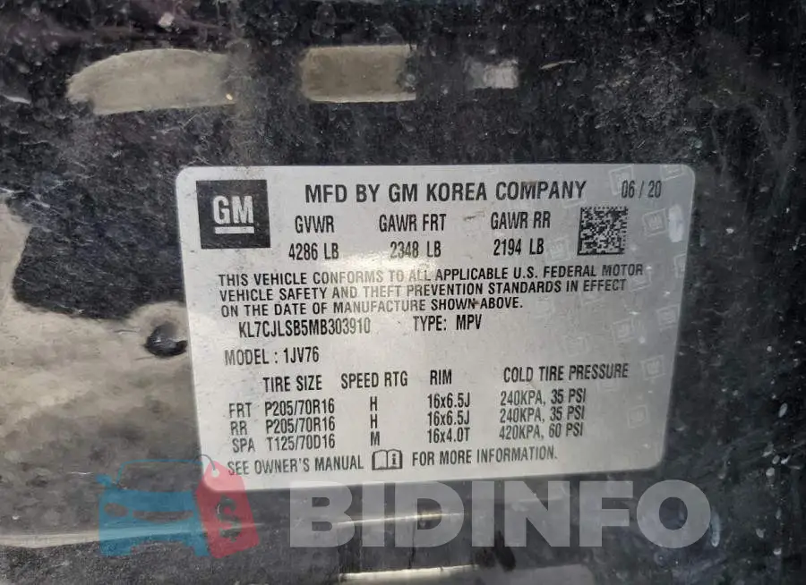 KL7CJLSB5MB303910 Photo# 10
