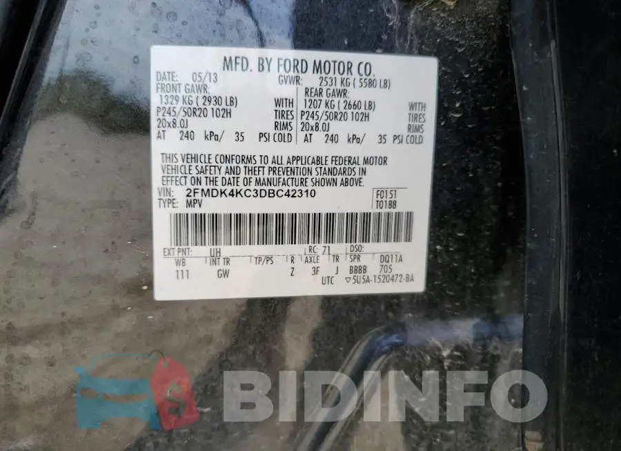 2FMDK4KC3DBC42310 Photo# 10