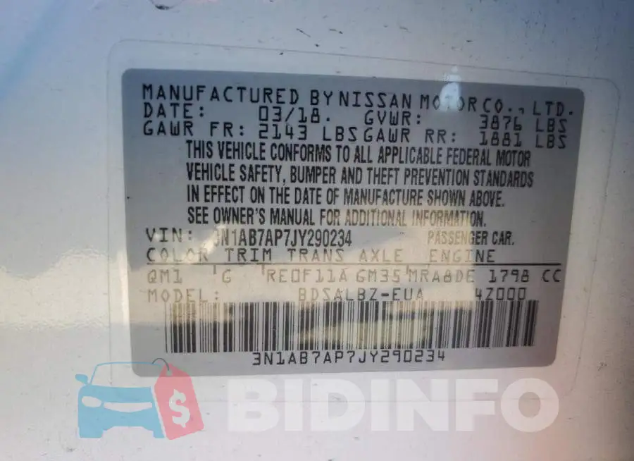 3N1AB7AP7JY290234 Photo# 10