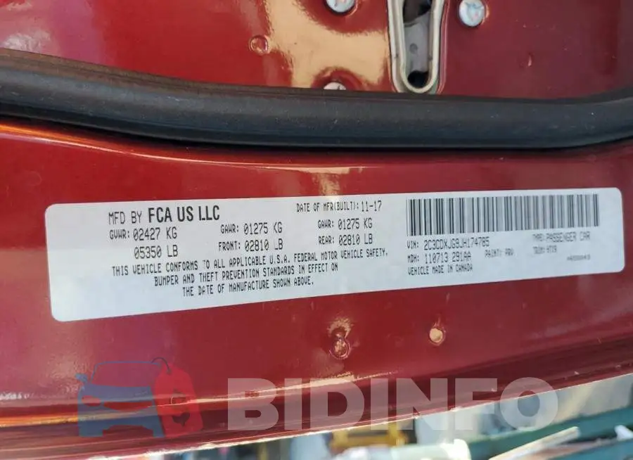 2C3CDXJG9JH174785 Photo# 10