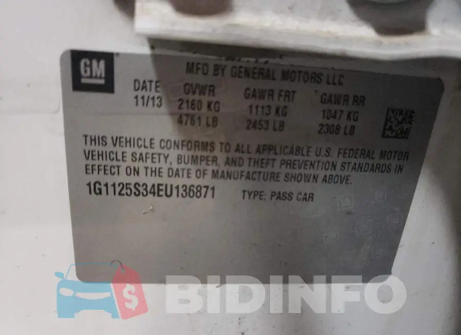 1G1125S34EU136871 Photo# 10