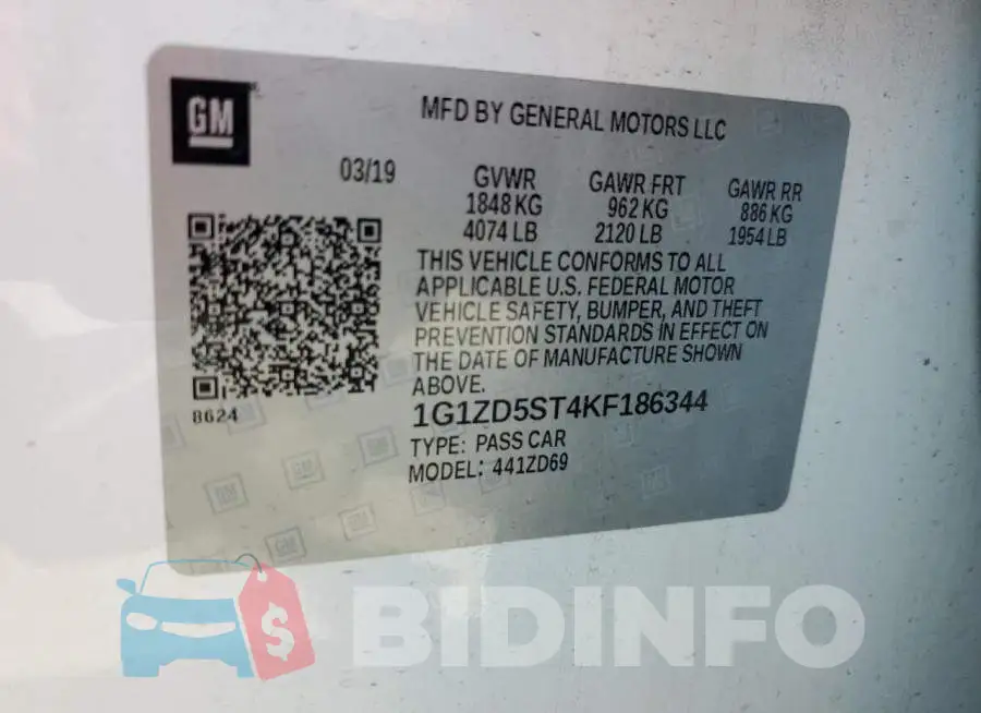 1G1ZD5ST4KF186344 Photo# 10