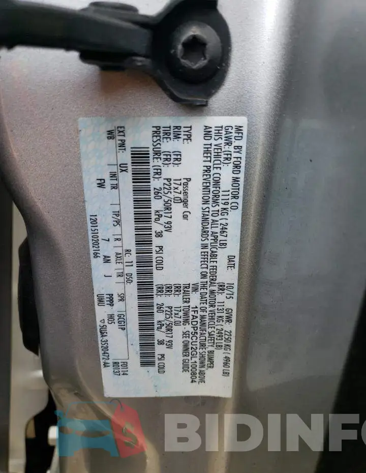 1FADP5CU2GL100804 Photo# 10