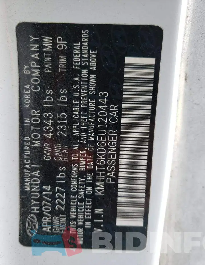 KMHHT6KD6EU120443 Photo# 10
