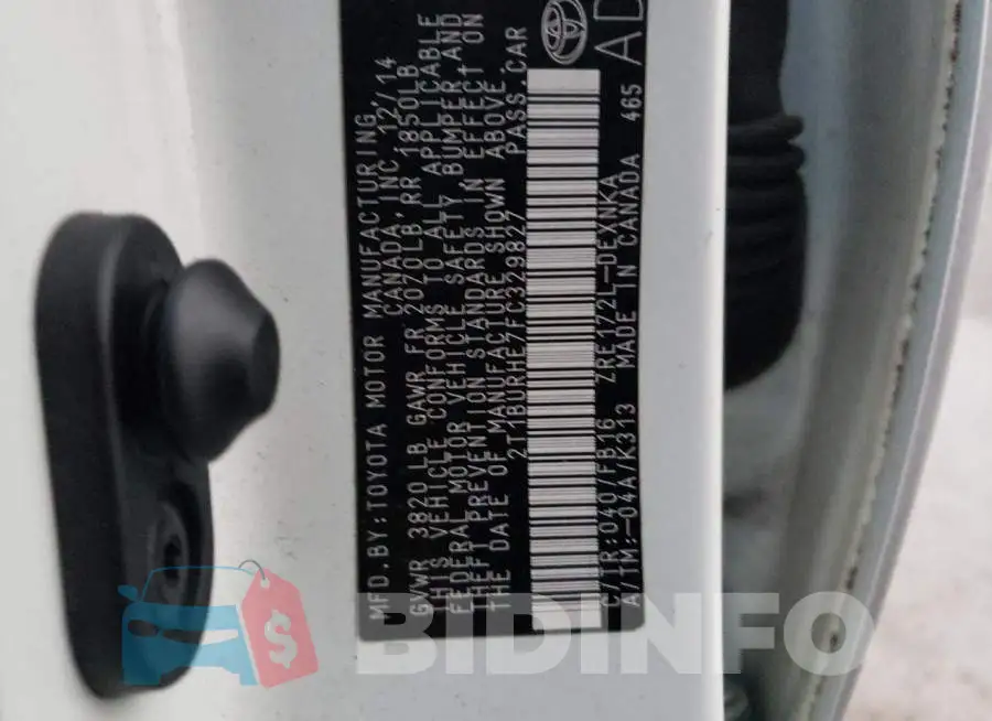 2T1BURHE7FC329827 Photo# 12