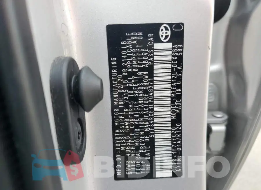 5YFS4RCE1LP048271 Photo# 10