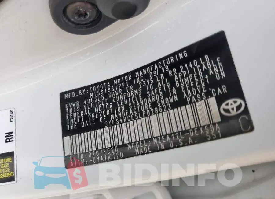5YFS4RCE5LP028623 Photo# 10
