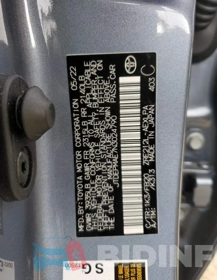JTDEPMAE7N3024790 Photo# 13