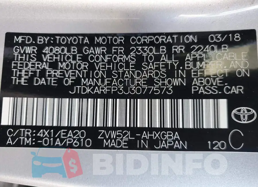 JTDKARFP3J3077573 Photo# 10