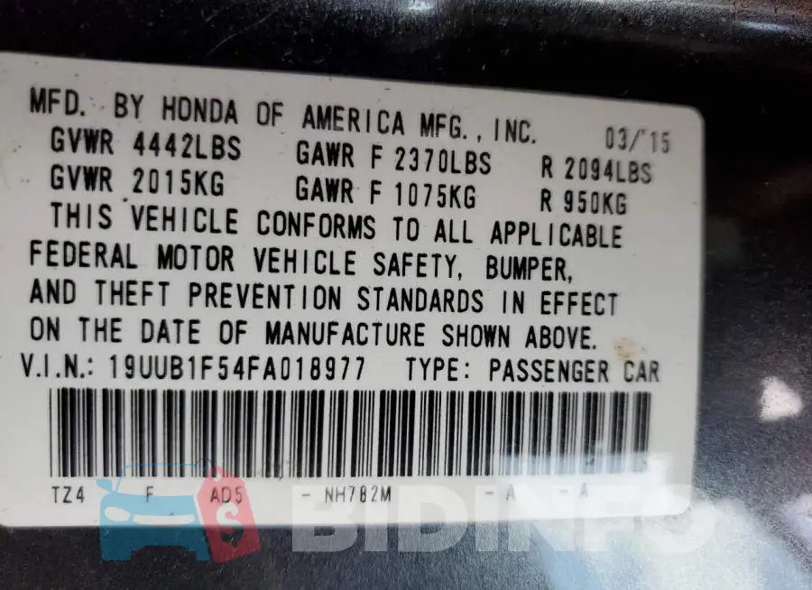 19UUB1F54FA018977 Photo# 12