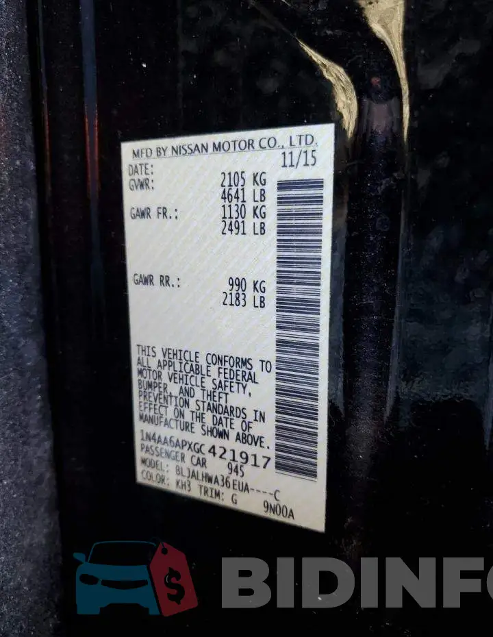 1N4AA6APXGC421917 Photo# 12