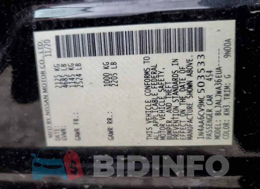 1N4AA6CV9MC503533 Photo# 10