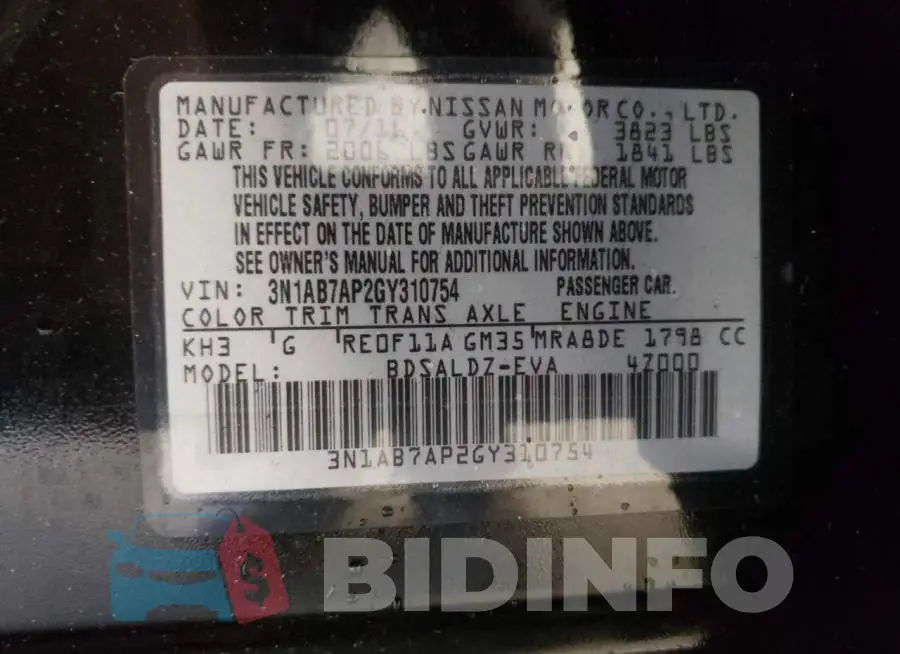 3N1AB7AP2GY310754 Photo# 10