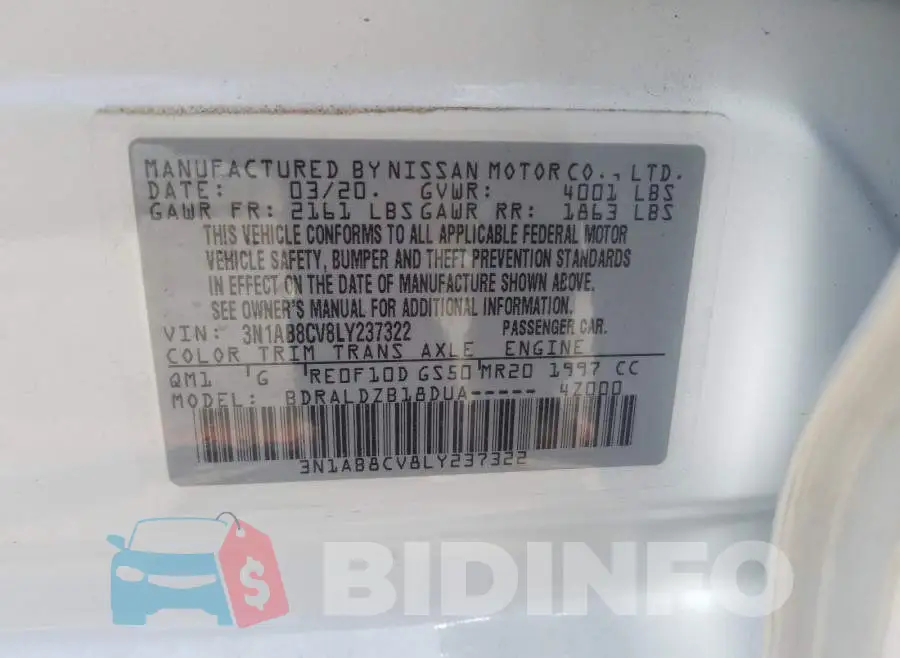 3N1AB8CV8LY237322 Photo# 10
