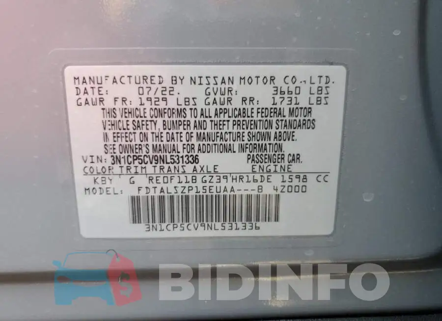 3N1CP5CV9NL531336 Photo# 10