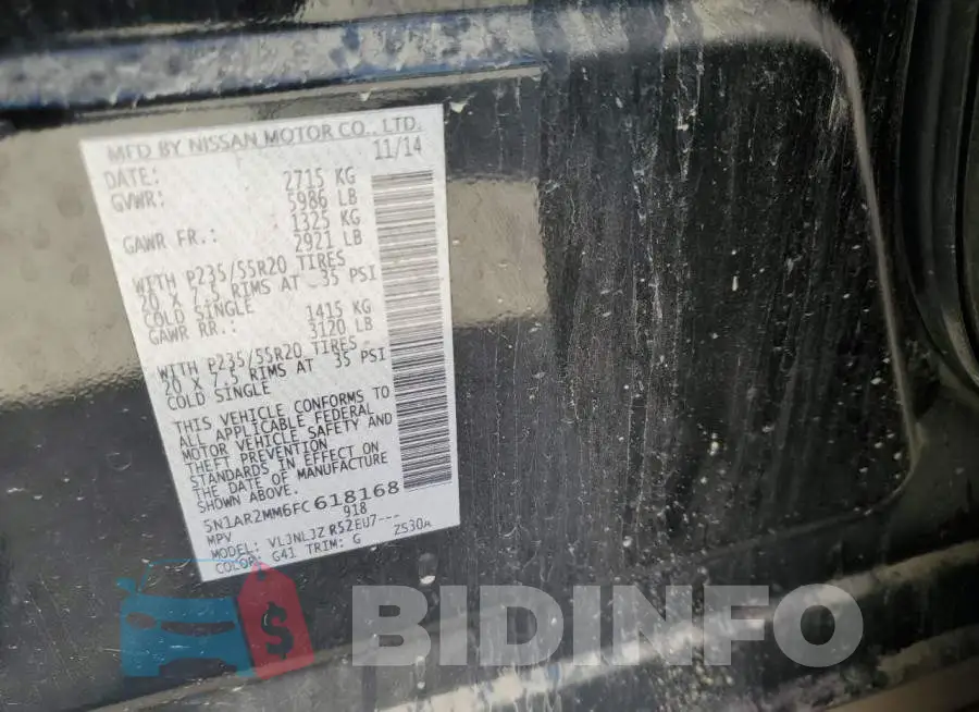 5N1AR2MM6FC618168 Photo# 10
