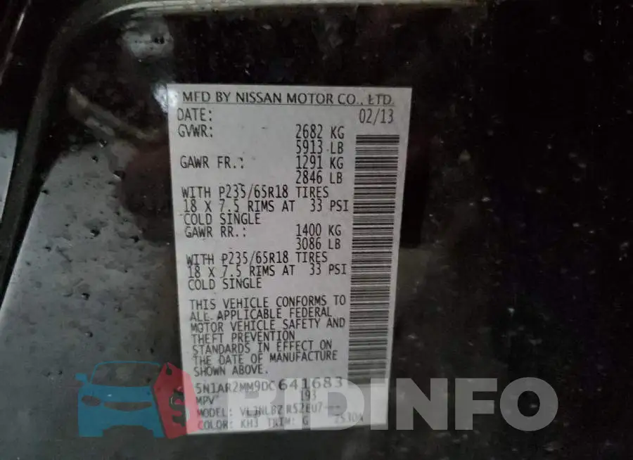 5N1AR2MM9DC641683 Photo# 10