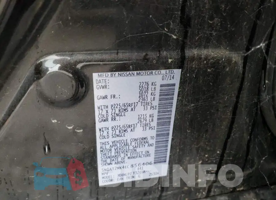 5N1AT2MK4EC856406 Photo# 12