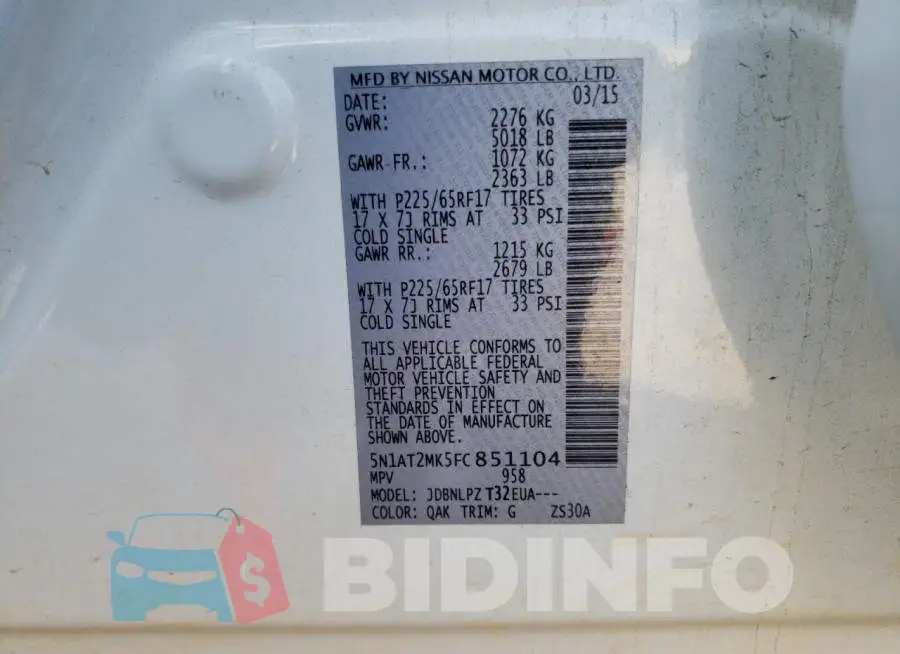 5N1AT2MK5FC851104 Photo# 10