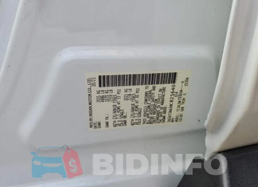5N1AT3BA2MC825640 Photo# 10