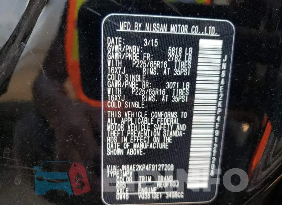 JN8AE2KP4F9127208 Photo# 10