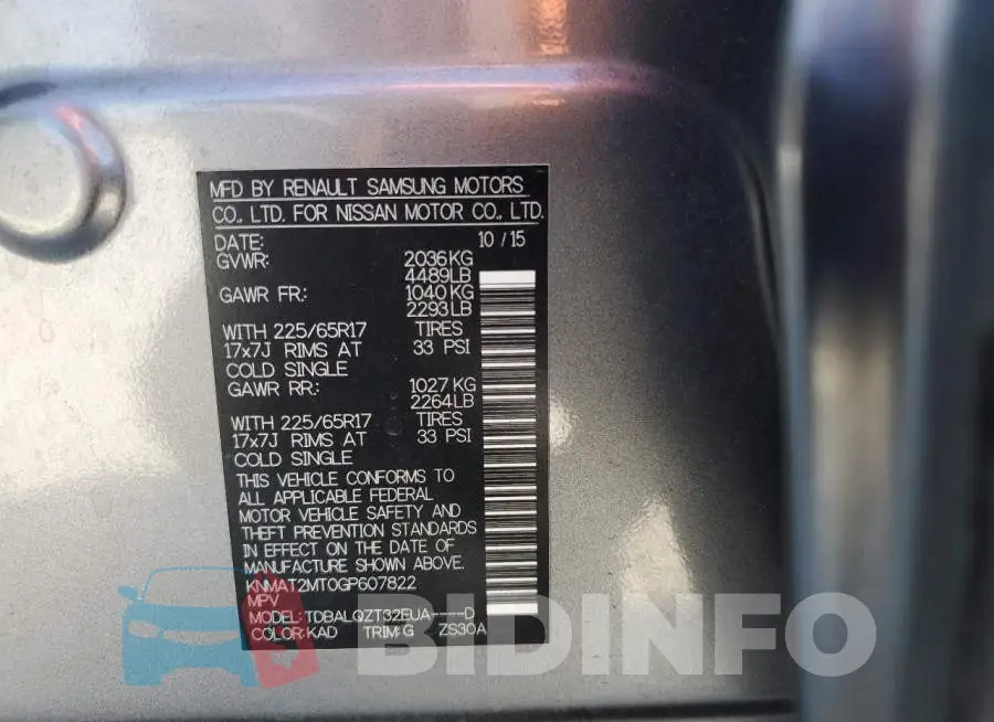KNMAT2MT0GP607822 Photo# 10