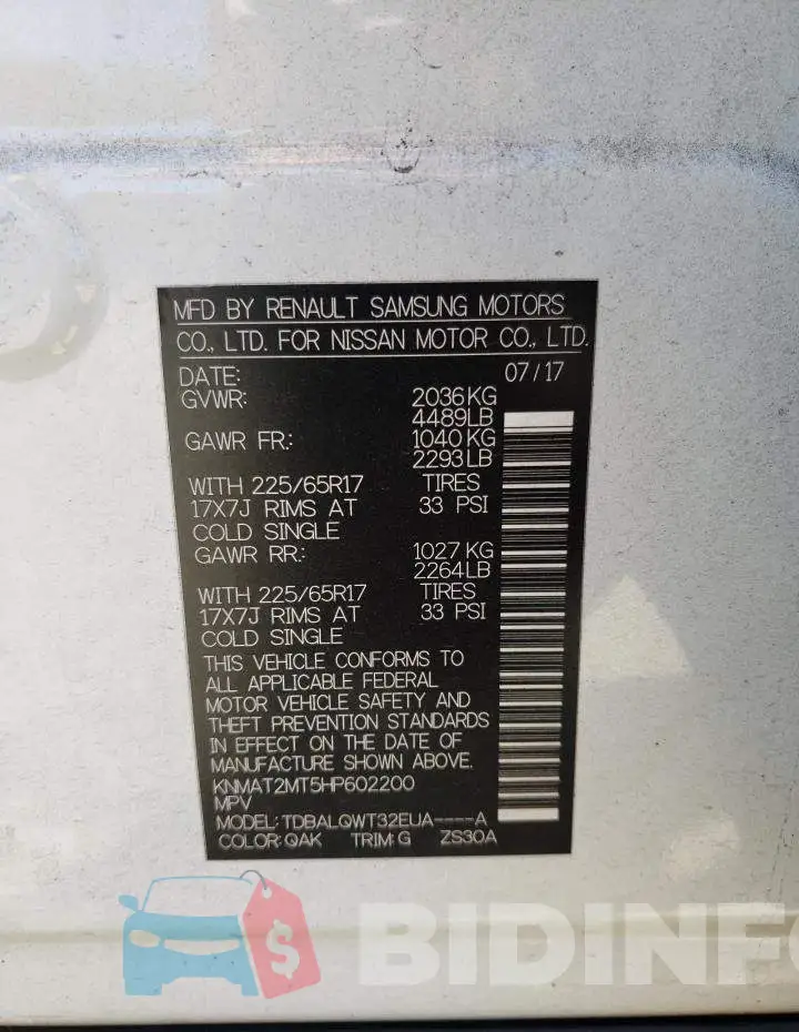 KNMAT2MT5HP602200 Photo# 10