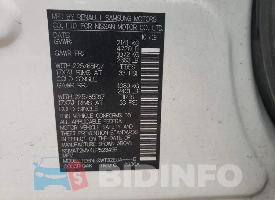 KNMAT2MV4LP523496 Photo# 13