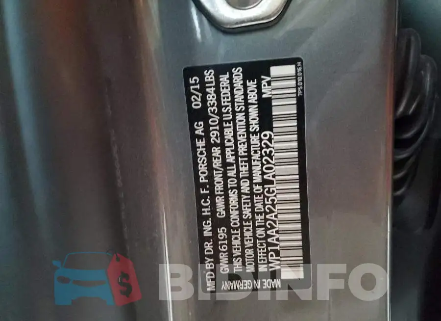 WP1AA2A25GLA02329 Photo# 10