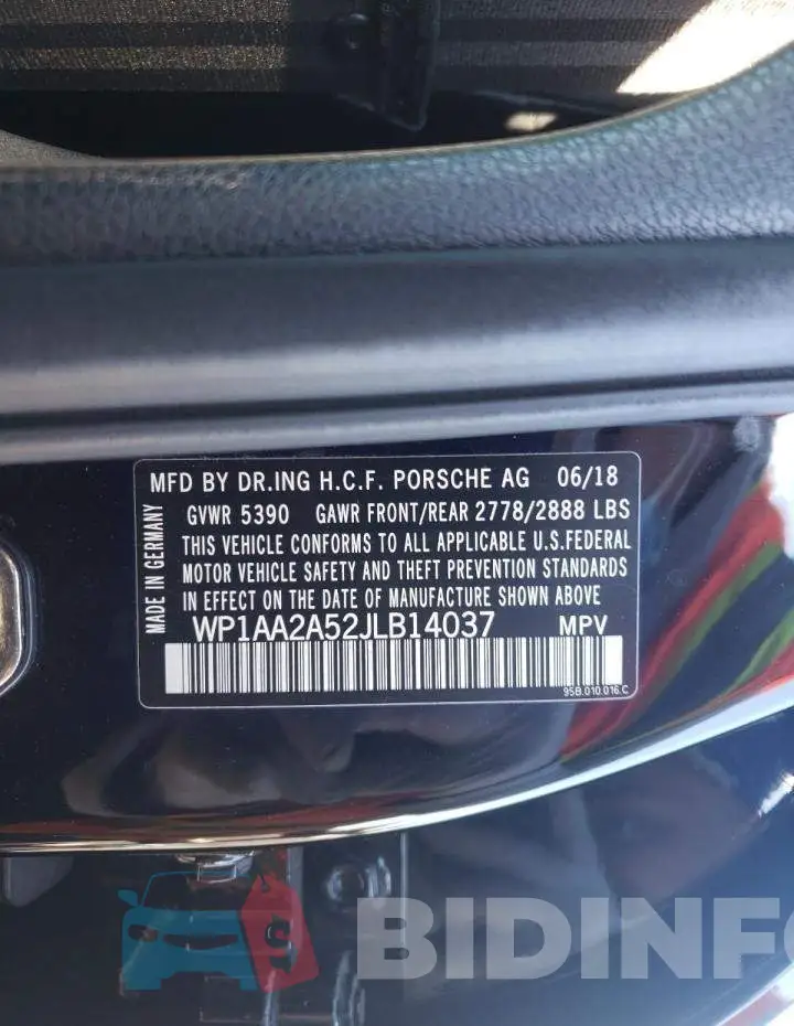 WP1AA2A52JLB14037 Photo# 10