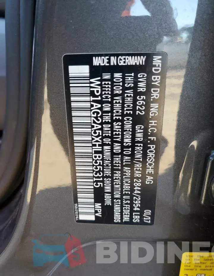 WP1AG2A5XHLB55315 Photo# 12